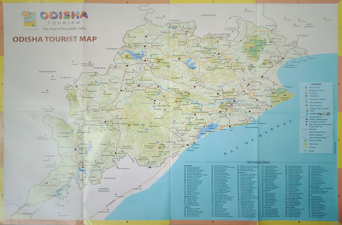 odisha tourism map